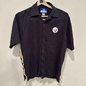 Vintage Pittsburgh Steelers Men's NFL On Field Button Up Shirt Size Large